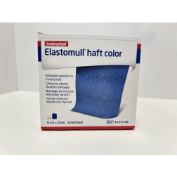 Elastomull haft color 8cm x 20m Fixierbinde blau, 1 Stück
