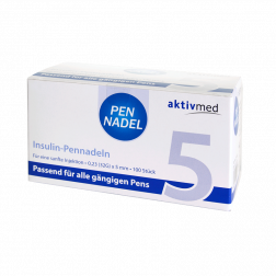 Aktivmed Pennadel Universal 5 Kanülen 0,26 x 5mm - Pen Nadeln, 100 Stück