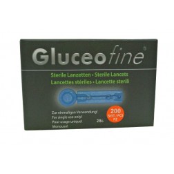 Gluceofine 28 G sterile Lanzetten, 200 Stück