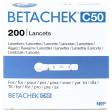 Betachek C50 Lanzetten, 200 Stück