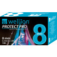 Wellion Protect Pro Saftey Pennadeln, 8 mm, 100 Stück