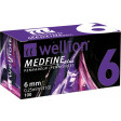 Wellion MEDFINE plus Pennadel, 6 mm, 100 Stück