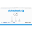 Alphacheck soft Pen-Nadeln 31 Gx6 mm 0,25 mm, 105 Stück