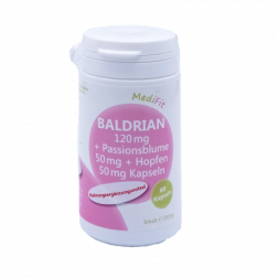 Baldrian 120 mg+Passionsblume 50 mg+Hopfen 50 mg, 60 Stück