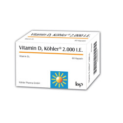 Vitamin D3 Köhler 2.000 I.E. Kapseln, 60 Stück