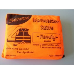 Senada Warnweste orange Family-Tasche, 1 Stück