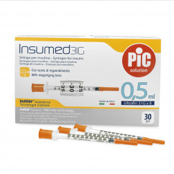 Insumed Insulinspritzen U 100, 0,5ml, 31 G, 0,25 x 8 mm, 30 Stück