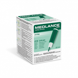 Medlance Plus Extra - Sicherheitslanzetten 21G - 2,4 mm, 200 Stück