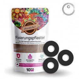 Freestyle Libre 3 Fixierungstapes Ring, schwarz, 10 Stück