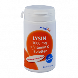 Lysin 1.000 mg+Vitamin C Tabletten MediFit, 60 Stück
