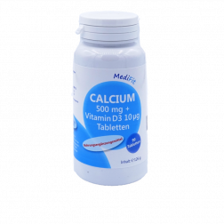 Calcium 500 mg+Vitamin D3 10 mg Tabletten MediFit, 90 Stück